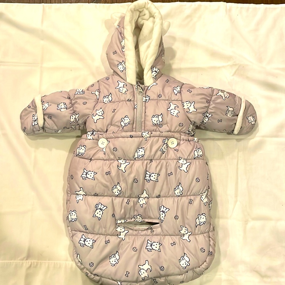 LONDON FOG Newborn Baby Girl or Baby Boy Puffer Snow Suit 0-6 Months